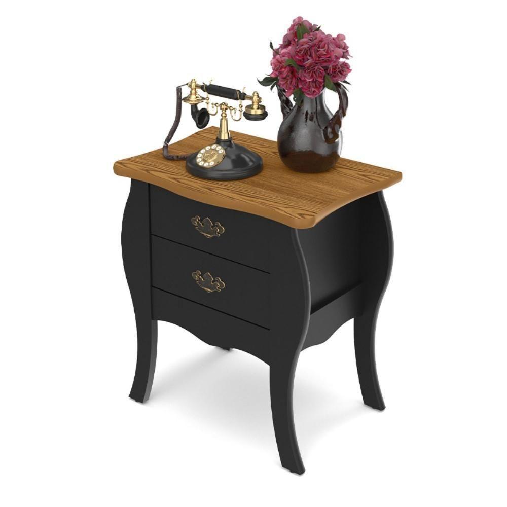 Mesa Com Gavetas Capela Preto Acetinado Cumarú - 2