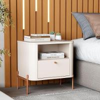 Jogo De Mesa De Cabeceira Bali Off White Bronze - 2