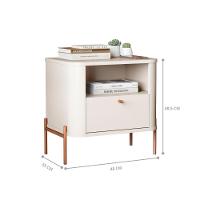 Jogo De Mesa De Cabeceira Bali Off White Bronze - 3