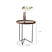 Jogo De Mesas Liechtestein Castanho Preto - 5