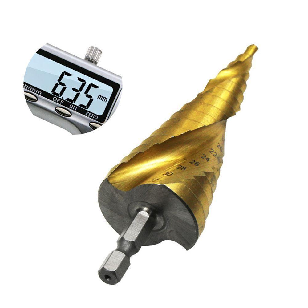 Broca Escalonada Lorben Espiral Profissional De 4 à 32 Mm Aço Rápido Titânio Gt6210 - 5