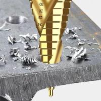 Broca Escalonada Lorben Espiral Profissional De 4 à 32 Mm Aço Rápido Titânio Gt6210 - 3