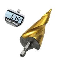 Broca Escalonada Lorben Espiral Profissional De 4 à 32 Mm Aço Rápido Titânio Gt6210 - 5