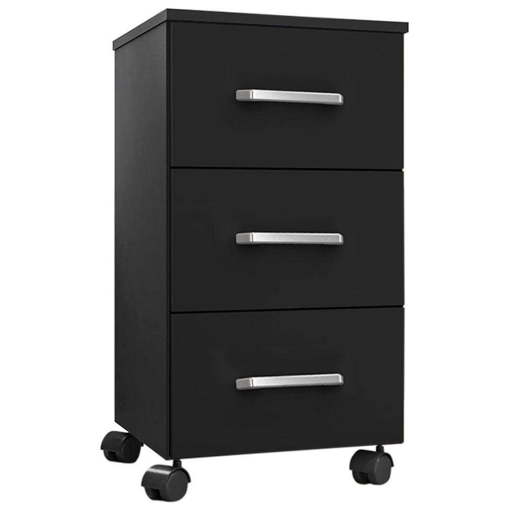 Mesa Para Computador Gávea Com Gaveteiro Gávea Preto - 4