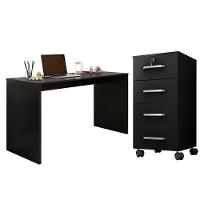 Mesa Para Computador Gávea Com Gaveteiro Gávea Preto - 1
