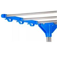 Varal De Chão 3 Andares Retrátil Dobrável Aço Inox Com Rodas - 8