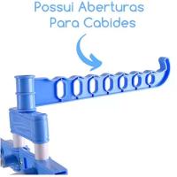 Varal De Chão 3 Andares Retrátil Dobrável Aço Inox Com Rodas - 10