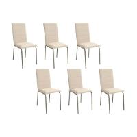 Kit 6 Cadeiras Sala Jantar Amsterdã C091 6 Un Niquel Nude 16 - 1