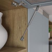 Armário Aéreo Com Porta Basculante Grey Sky Axé Bertolini Cinza Carvalho - 3