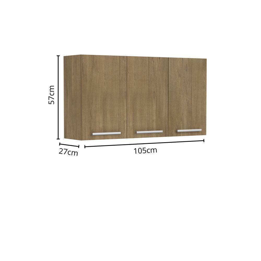 Armário Aéreo Com 3 Portas Dakar Samba Bertolini Carvalho - 2