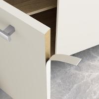 Balcão Com Tampo 2 Portas 2 Gavetas Branco Ártico Bertolini Branco Carvalho