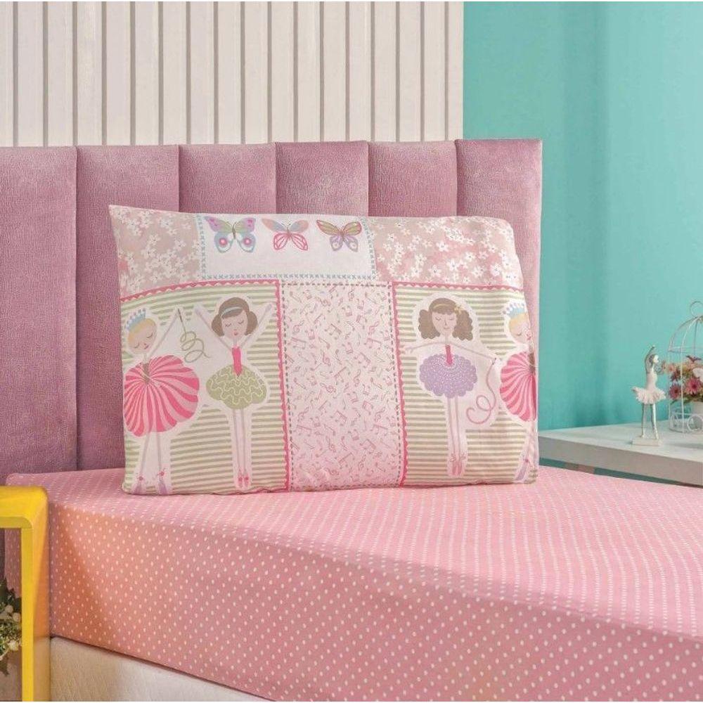 Enxoval Kit Colcha + Jogo De Cama Lençol Bouti Solteiro Infantil Kids 4 Peças - Ballet - 3