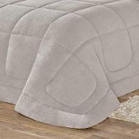 Coberdrom 100% Algodão Malha Com Manta Microfibra Queen 01 Peça - Cinza - 2