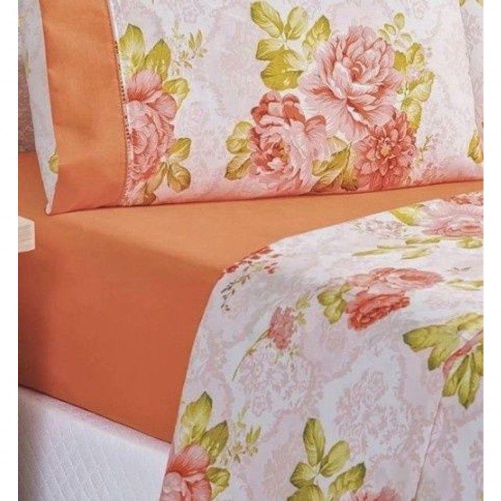 Jogo De Cama Estampado Micropercal 200 Fios Naturale Solteiro 03 Peças - Stella - 2