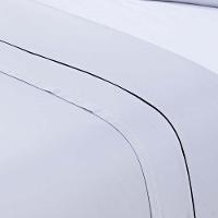 Jogo De Cama 100% Algodão Percal 150 Fios Solteiro Gran Moratta 3 Peças - Branco E Cinza - 2