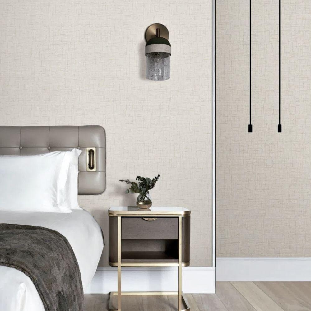 Papel De Parede Vip Aspecto Têxtil Bege Vip1060 - 2