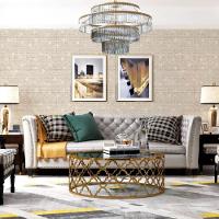 Papel De Parede Essencial Geométrico Bege E Dourado Ess1031 - 1