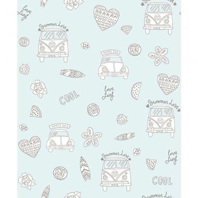 Papel De Parede Pure Kids Teens Hippie Kt68433 Tam. 4m² Papel De Parede Pure Kids & Teens Hippie Kt68433