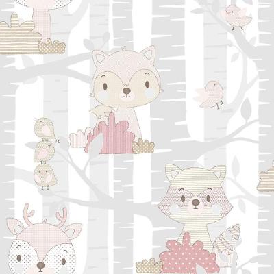 Papel De Parede Mondo Baby Fox Forest 13012 - Rolo 10m X 0,53m