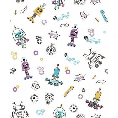 Papel De Parede Pure Kids Teens Robots Kt68453 Tam. 4m² Papel De Parede Pure Kids & Teens Robots Kt68453