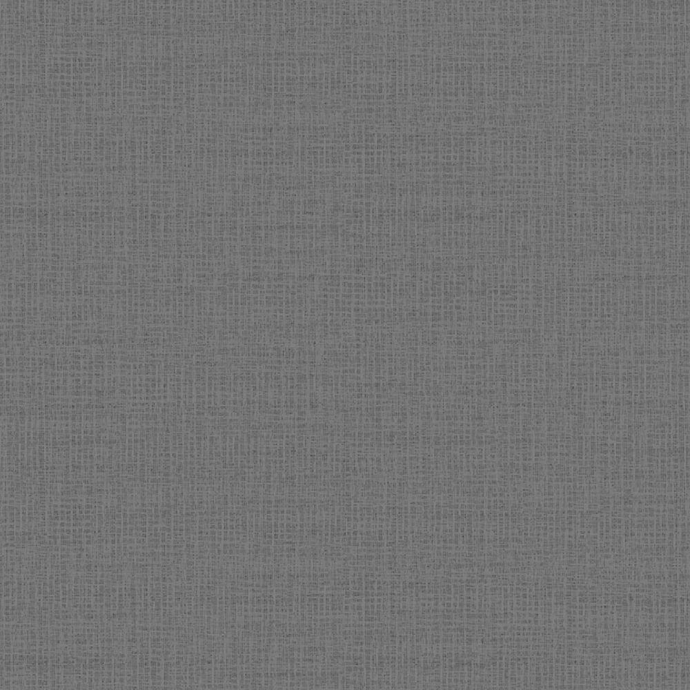 Papel De Parede Essencial Aspecto Têxtil Cinza E Preto Ess1047 - 1