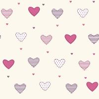 Papel De Parede Fofura Baby Coraçoes Rosa Fundo Bege Ff4058 - 1