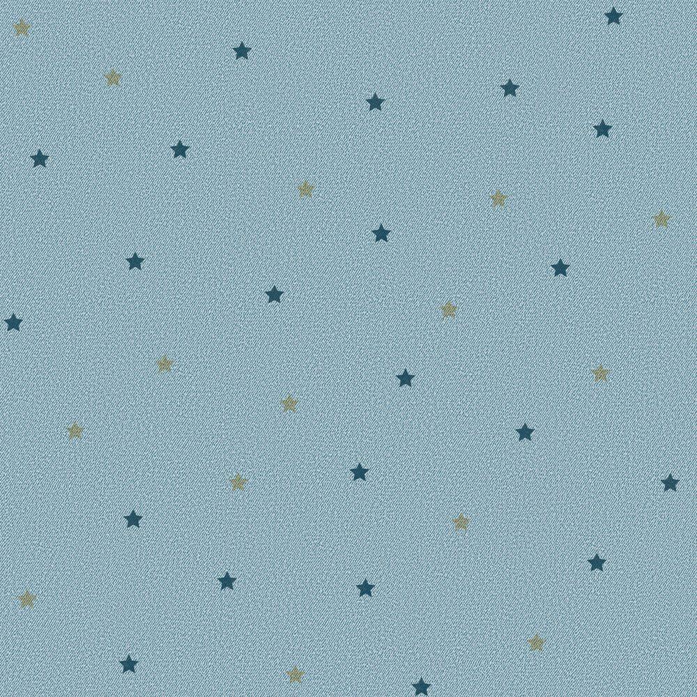 Papel De Parede Fofura Baby Estrelas Fundo Azul Ff4046 - 1
