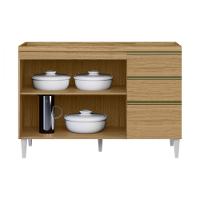 Balcão De Cozinha 3 Portas 2 Gavetas C/tampo Atacama Sophia Atacama / Off White - 2