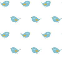 Papel De Parede Fofura Baby Pássaros Fundo Branco Ff4006 - 1