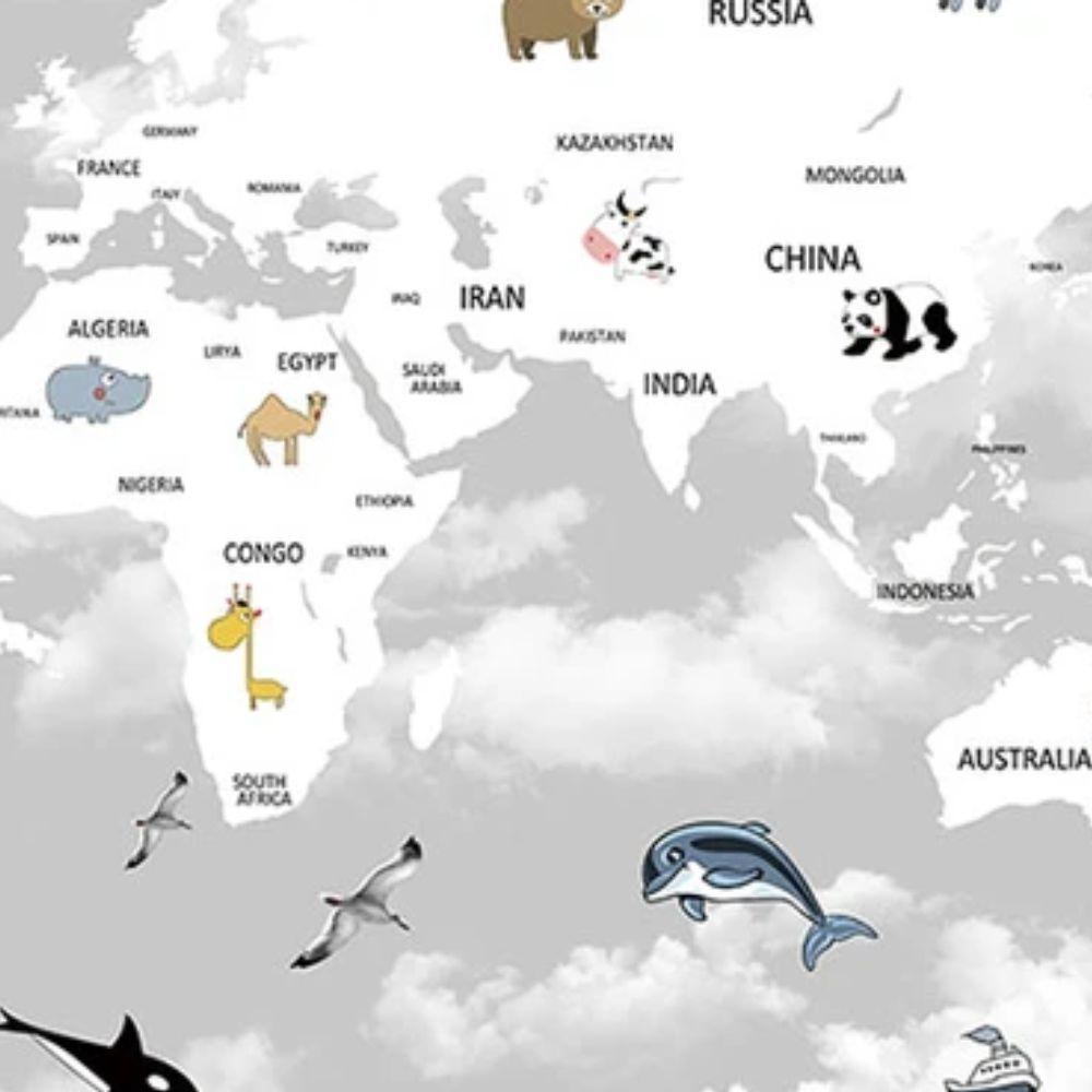 Papel De Parede Yoyo Ii Infantil Cinza Yy203902r - 1