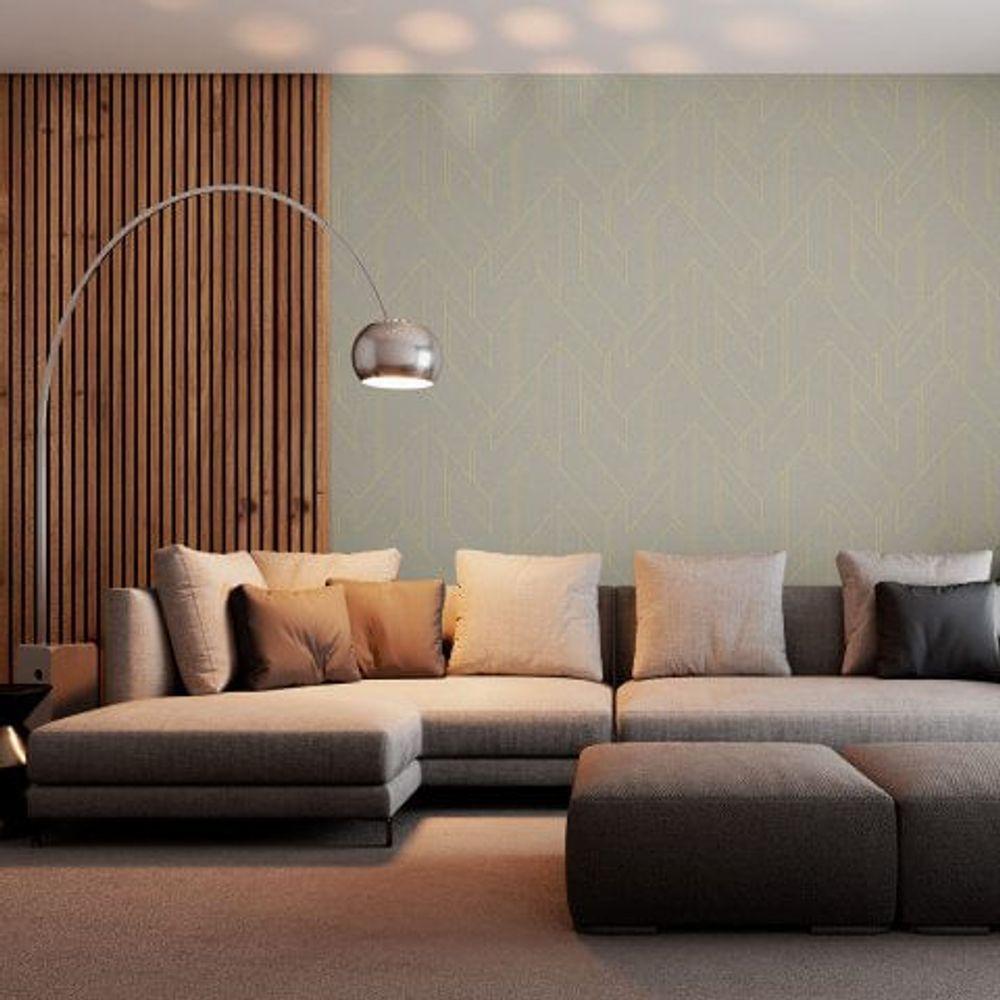 Papel De Parede Bobinex Essencial Geométrico Cinza 4306 - 2