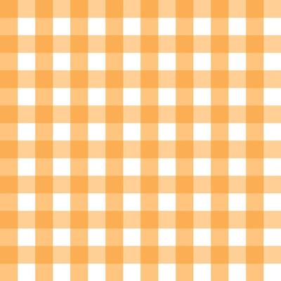 Papel De Parede Doce Estilo Xadrez Laranja 82229