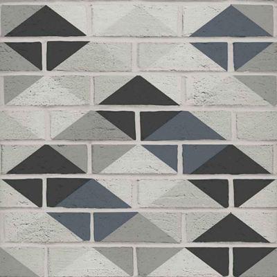 Papel De Parede Stone Age 1 Tijolos E Geometria Sn600702r