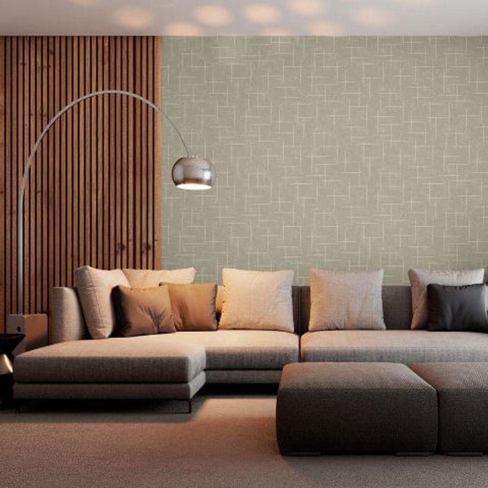 Papel De Parede Bobinex Essencial Geométrico Bege 4310 - 2