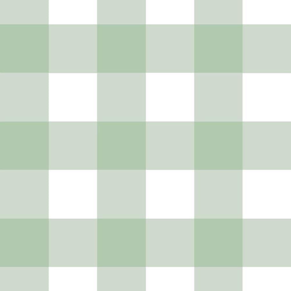 Papel De Parede Doce Estilo Xadrez Verde 81956 - 1