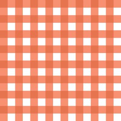 Papel De Parede Doce Estilo Xadrez Laranja 82311