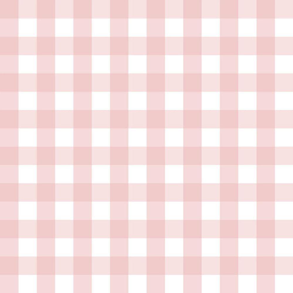 Papel De Parede Doce Estilo Xadrez Rosa 82250 - 1