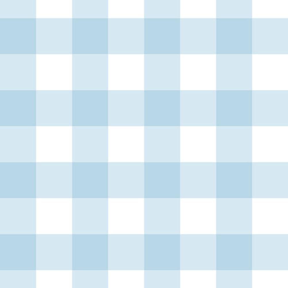 Papel De Parede Doce Estilo Xadrez Azul 81994 - 1