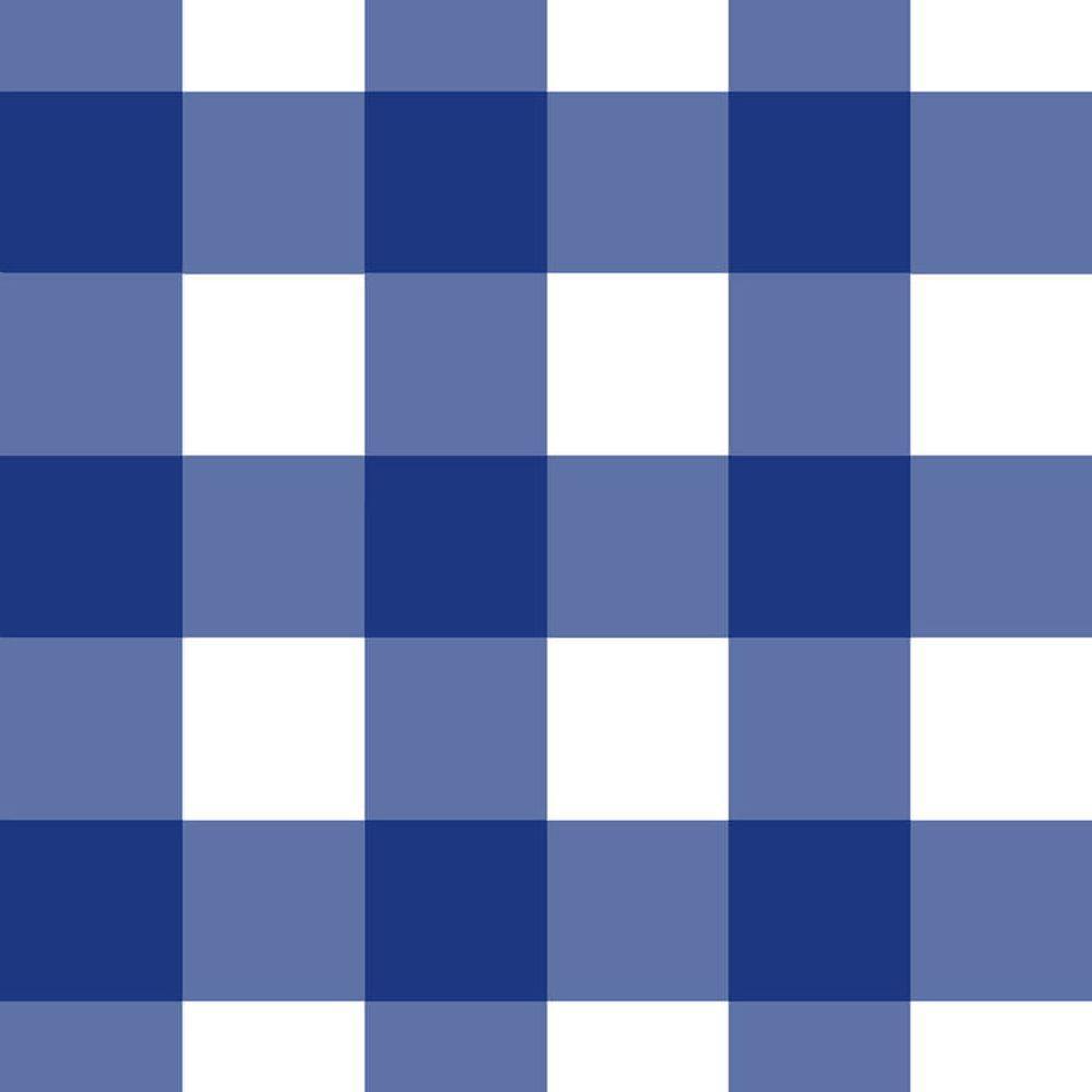 Papel De Parede Doce Estilo Xadrez Azul 81840 - 1