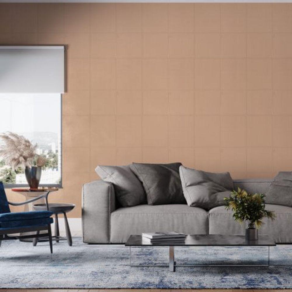 Papel De Parede Bobinex Essencial Aspecto Couro Sintético Marrom 4338 - 2