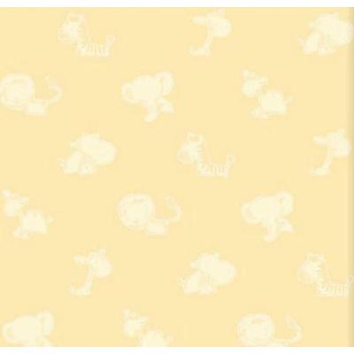 Papel De Parede Safari Friends Infantil Amarelo Sf6221