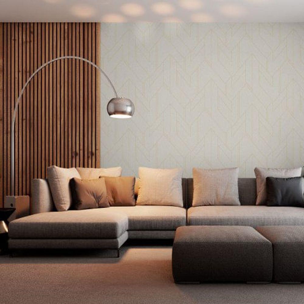 Papel De Parede Bobinex Essencial Geométrico Cinza 4304 - 2