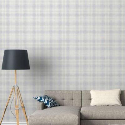 Papel De Parede Famous Garden Xadrez Azul 390722