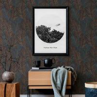 Papel De Parede Attractive 2 Folhagem Azul 390386 - 1