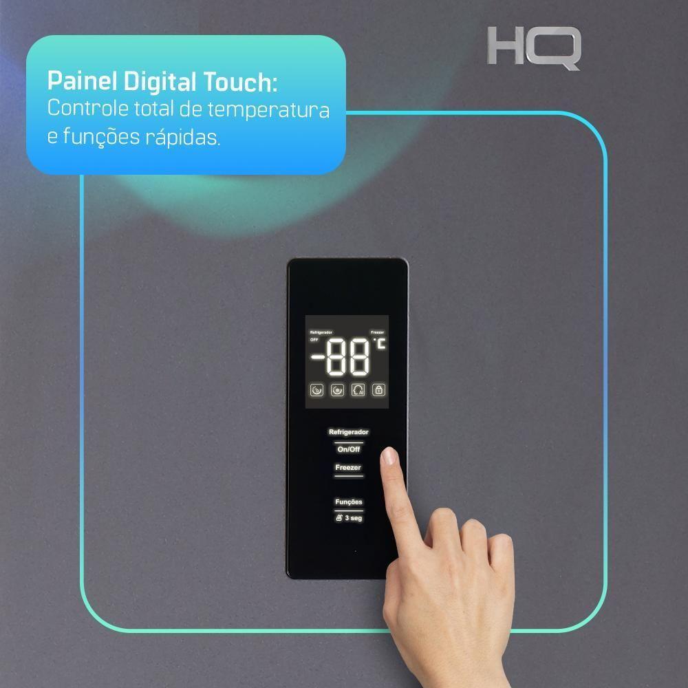 Geladeira Refrigerador HQ Frost Free Side by Side 460 Litros Cinza HQ-460SBSFF 127V - 7