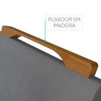 Conjunto Sala De Jantar 6lug Noronha Mesa E Cadeiras Maciça Mel Off White Com Marrom Acinzentado