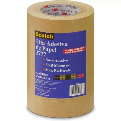 Fita Adesiva De Papel Kraft 3777 32mm X 50m Com 6 Rolos Scotch 3m