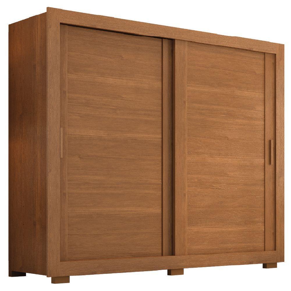 Guarda Roupas Casal 2 Portas De Correr 4 Gavetas Titanium Zanzini Madeirado - 1