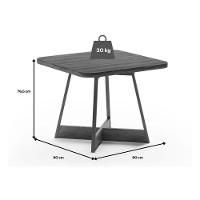 Sala De Jantar Completa átria 1593 Aço C- Tampo Madeirado 90x90cm E 4 Cadeiras 1736 Preto-nogal - Preto-preto - Carraro - 9