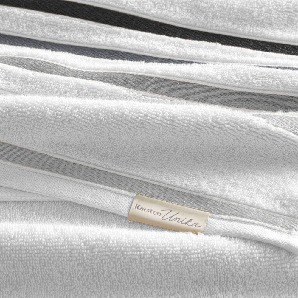 Jogo De Banho 5 Peças Fio Penteado Karsten Lumina Branco Cinza - 4